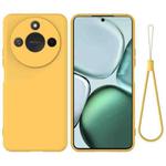 For Honor X9c Smart / X60 Pure Color Liquid Silicone Shockproof Phone Case(Yellow)