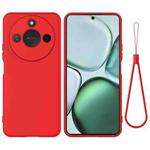 For Honor X9c Smart / X60 Pure Color Liquid Silicone Shockproof Phone Case(Red)