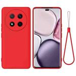 For Honor Magic7 Lite Pure Color Liquid Silicone Shockproof Phone Case(Red)