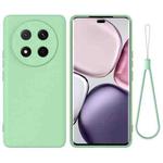 For Honor Magic7 Lite Pure Color Liquid Silicone Shockproof Phone Case(Green)