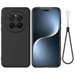For Honor Magic7 Pro Pure Color Liquid Silicone Shockproof Phone Case(Black)