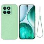 For Honor X8c 4G Pure Color Liquid Silicone Shockproof Phone Case(Green)