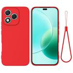 For Honor 400 Lite Pure Color Liquid Silicone Shockproof Phone Case(Red)