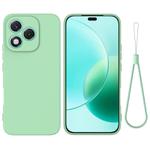 For Honor 400 Lite Pure Color Liquid Silicone Shockproof Phone Case(Green)