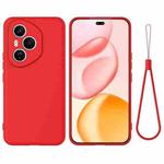 For Honor 400 Pro Global 160.8mm Solid Color Liquid Silicone Dropproof Full Coverage Phone Case(Red)
