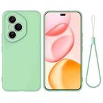 For Honor 400 Pro Global 160.8mm Solid Color Liquid Silicone Dropproof Full Coverage Phone Case(Green)