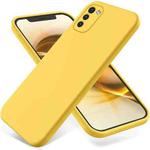 For Nokia G11 / G21 Pure Color Liquid Silicone Shockproof Phone Case(Yellow)