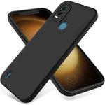 For Nokia C21 Plus Pure Color Liquid Silicone Shockproof Phone Case(Black)