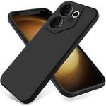 For Tecno Camon 20 Premier Pure Color Liquid Silicone Shockproof Phone Case(Black)