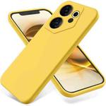 For Tecno Camon 20 Premier Pure Color Liquid Silicone Shockproof Phone Case(Yellow)