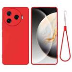 For Tecno Camon 30 Pro 5G Pure Color Liquid Silicone Shockproof Phone Case(Red)