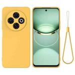 For Tecno Spark 30C 4G Pure Color Liquid Silicone Shockproof Phone Case(Yellow)