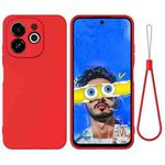 For Tecno Spark 30C 5G / Pop 9 5G Pure Color Liquid Silicone Shockproof Phone Case(Red)