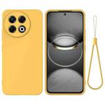 For Tecno Spark 30 Pro 4G Pure Color Liquid Silicone Shockproof Phone Case(Yellow)