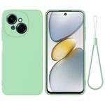 For Tecno Spark Go 2025 Solid Color Liquid Silicone Dropproof Full Coverage Phone Case(Green)