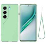 For Tecno Camon 40 Pro 4G Pure Color Liquid Silicone Shockproof Phone Case(Green)