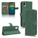 For Nokia C110 4G Skin Feel Magnetic Flip Leather Phone Case(Green)