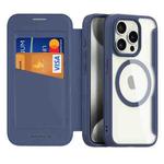 For iPhone 15 Pro DUX DUCIS Skin X Pro Series Magsafe PC + TPU Phone Leather Case(Blue)