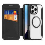 For iPhone 16 Pro DUX DUCIS Skin X Pro Series Magsafe PC + TPU Phone Leather Case(Black)