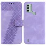 For Nokia C31 7-shaped Embossed Leather Phone Case(Purple)