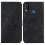 For Nokia G11 Plus 7-shaped Embossed Leather Phone Case(Black)