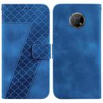For Nokia G300 7-shaped Embossed Leather Phone Case(Blue)