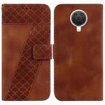 For Nokia G10/G20 7-shaped Embossed Leather Phone Case(Brown)