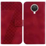 For Nokia G10/G20 7-shaped Embossed Leather Phone Case(Red)