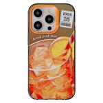 For iPhone 13 Pro Max Orange TPU Hybrid PC Phone Case(Brown)