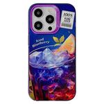 For iPhone 13 Pro Orange TPU Hybrid PC Phone Case(Purple)