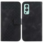 For OnePlus Nord 2 5G Seven-shaped Embossed Leather Phone Case(Black)