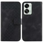 For OnePlus Nord 2T 7-shaped Embossed Leather Phone Case(Black)