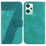 For OnePlus Nord CE 2 Lite 5G Seven-shaped Embossed Leather Phone Case(Green)