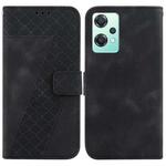 For OnePlus Nord CE 2 Lite 5G 7-shaped Embossed Leather Phone Case(Black)