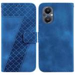 For OnePlus Nord N20 5G 7-shaped Embossed Leather Phone Case(Blue)