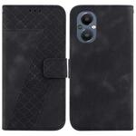 For OnePlus Nord N20 5G 7-shaped Embossed Leather Phone Case(Black)