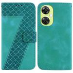 For OnePlus Nord CE 3 Lite/Nord N30 7-shaped Embossed Leather Phone Case(Green)