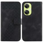 For OnePlus Nord CE 3 Lite/Nord N30 7-shaped Embossed Leather Phone Case(Black)