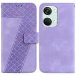 For OnePlus Nord 3 7-shaped Embossed Leather Phone Case(Purple)