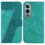 For OnePlus Nord CE4 5G Seven-shaped Embossed Leather Phone Case(Green)