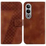 For OnePlus Nord CE4 5G Seven-shaped Embossed Leather Phone Case(Brown)