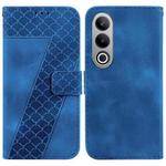 For OnePlus Nord CE4 5G 7-shaped Embossed Leather Phone Case(Blue)