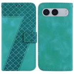 For OnePlus Nord 4 Seven-shaped Embossed Leather Phone Case(Green)