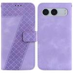 For OnePlus Nord 4 Seven-shaped Embossed Leather Phone Case(Purple)