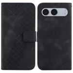 For OnePlus Nord 4 Seven-shaped Embossed Leather Phone Case(Black)