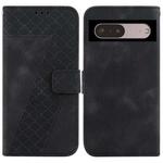 For Google Pixel 7 5G 7-shaped Embossed Leather Phone Case(Black)