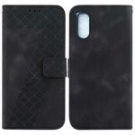 For Sony Xperia 5 V 7-shaped Embossed Leather Phone Case(Black)