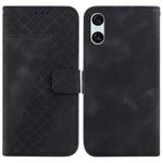 For Sony Xperia 10 VI 7-shaped Embossed Leather Phone Case(Black)