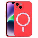 For iPhone 15 Plus Liquid Silicone Magsafe Phone Case(Red)