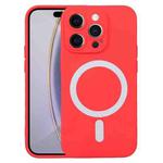 For iPhone 16 Pro Max Liquid Silicone Magsafe Phone Case(Red)